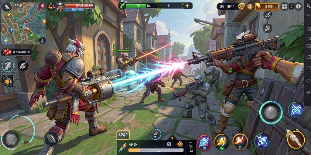 Gameplay strategis yang menantang di 4P4P.