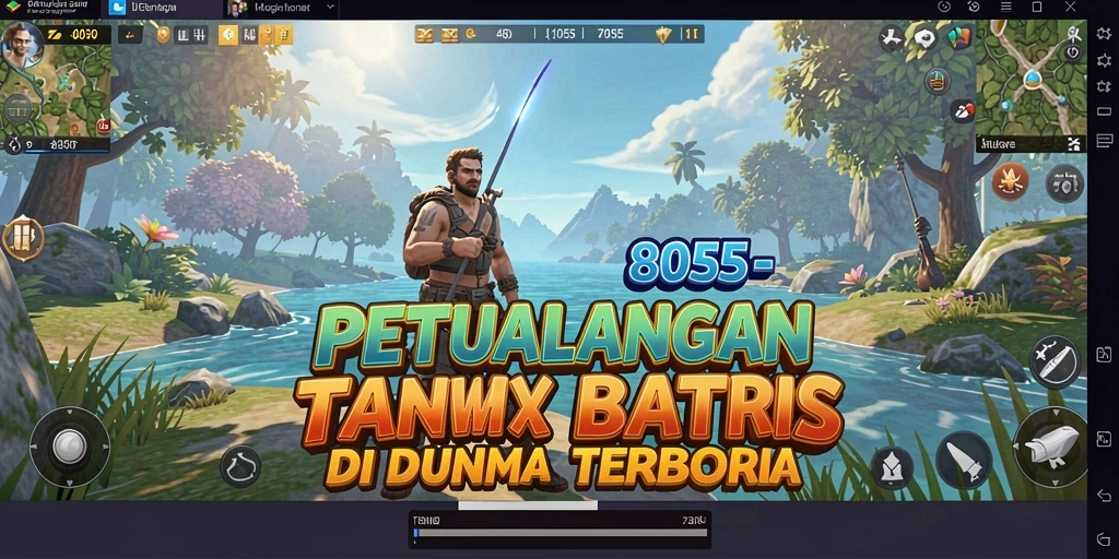 Screenshot utama dari gameplay Open World 8055 yang menampilkan petualangan epik.