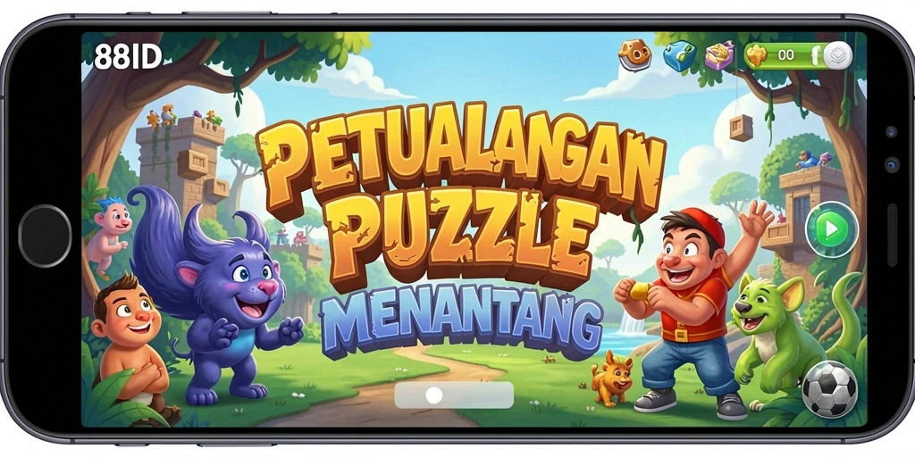 Tampilan menarik dari gameplay Puzzle di 88ID.