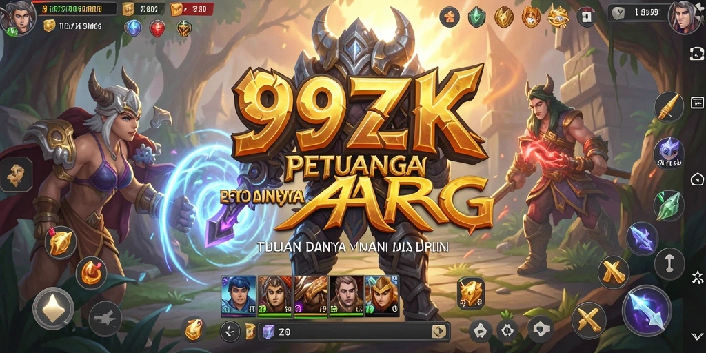 Tampilan gameplay aktif dan seru dalam 99ZK menampilkan pertempuran epik.