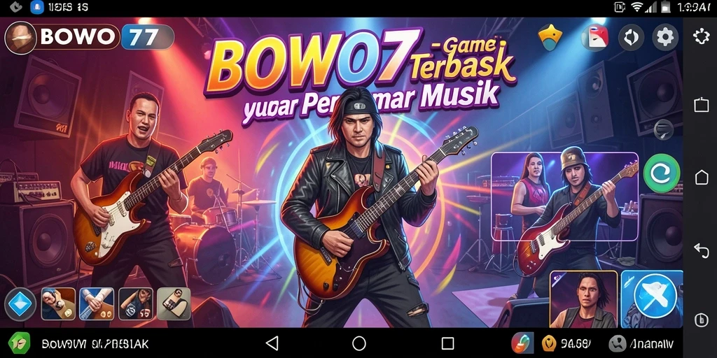 Tampilan gameplay BOWO77 yang penuh warna dan dinamis.