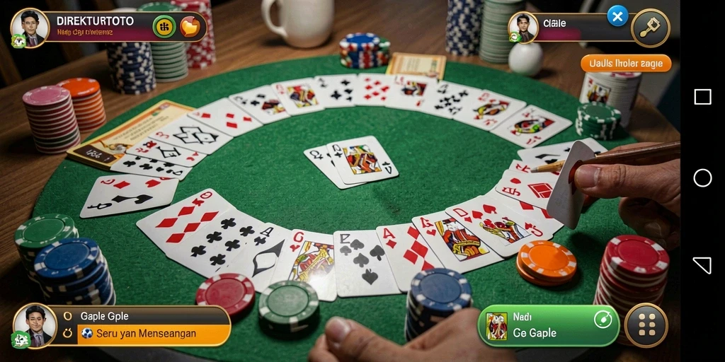 Tampilan gameplay Gaple menarik di DIREKTURTOTO.