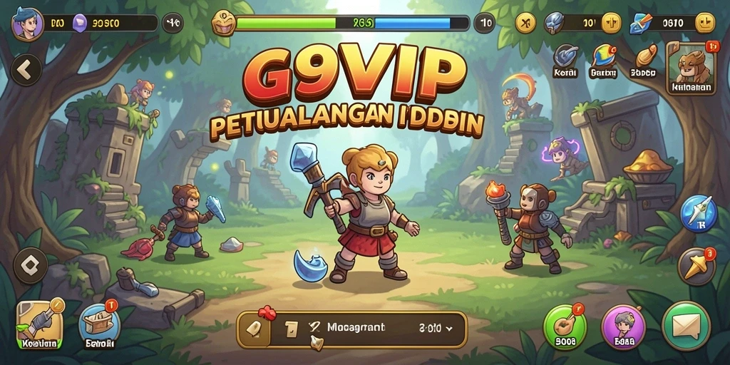 Screenshot gameplay G9VIP yang menunjukkan aksi Idle yang seru.