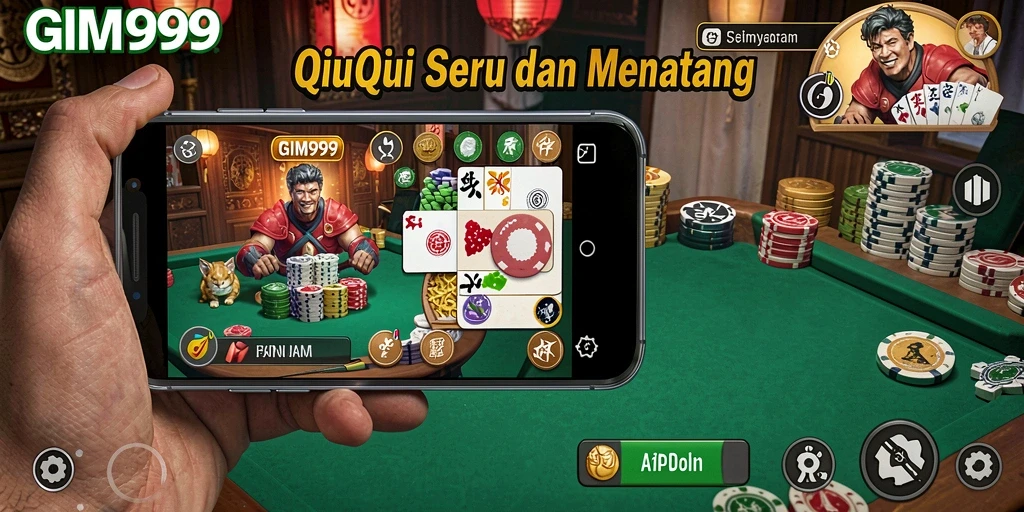 GIM999 menampilkan momen menegangkan dalam permainan QiuQiu.
