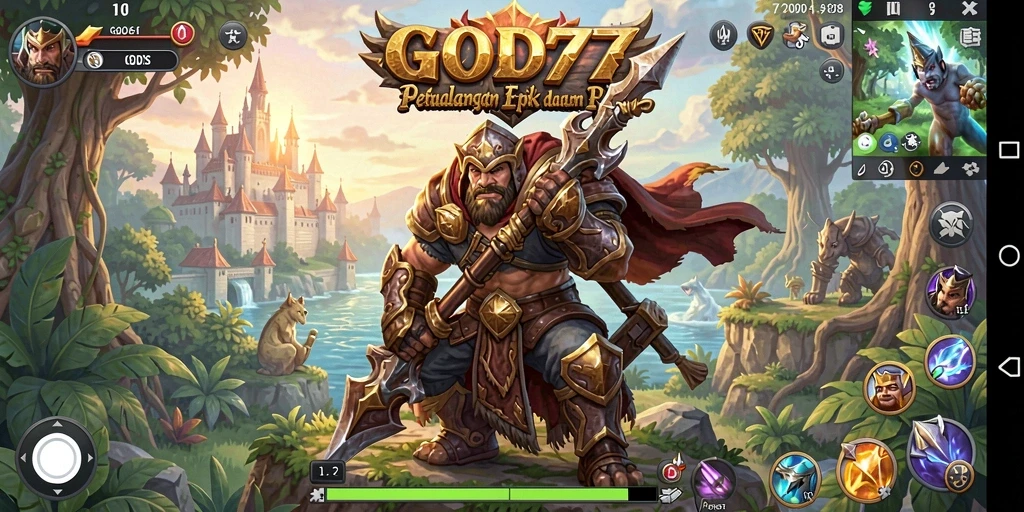 Tangkapan layar menunjukkan pertempuran seru dalam game RPG.