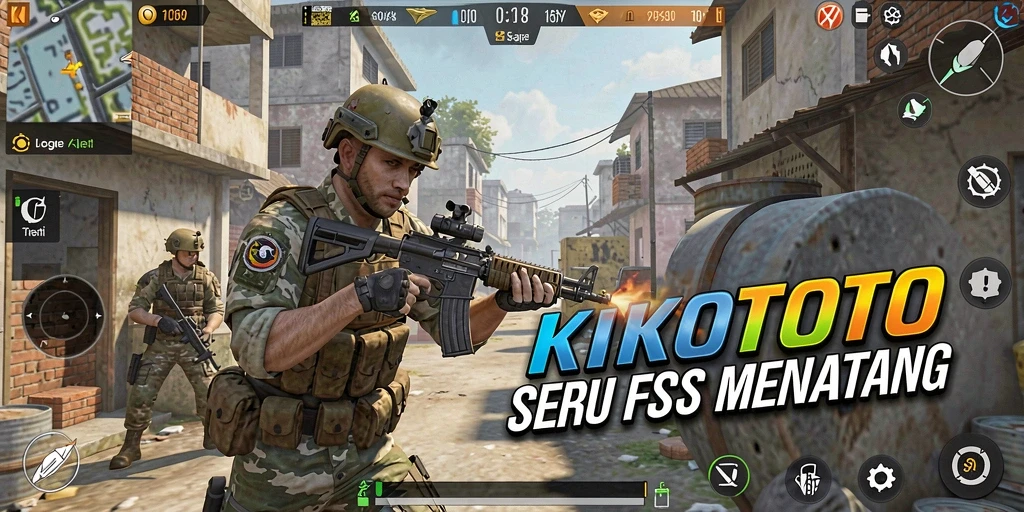 Tangkapan layar gameplay KIKOTOTO menampilkan aksi seru di arena pertempuran.
