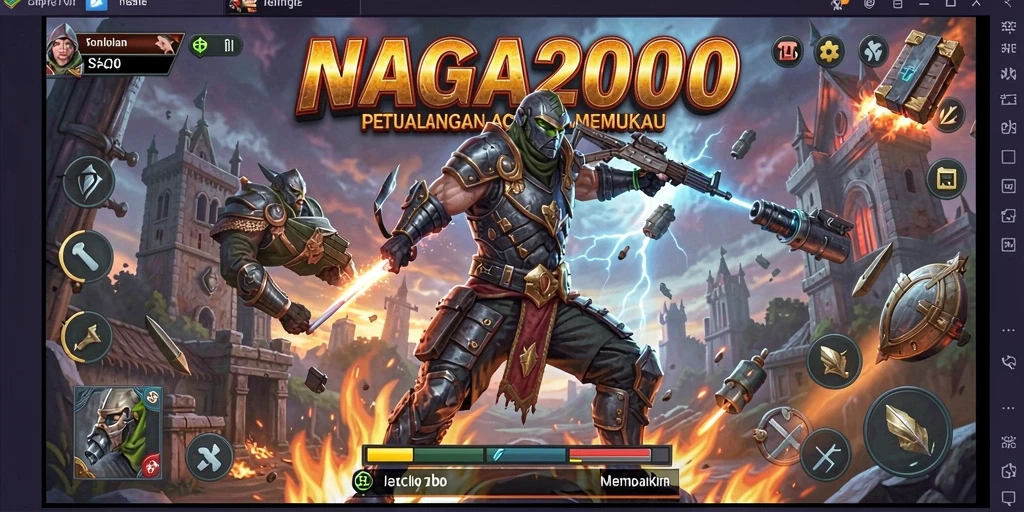 Gameplay NAGA2000 yang penuh aksi dan tantangan.