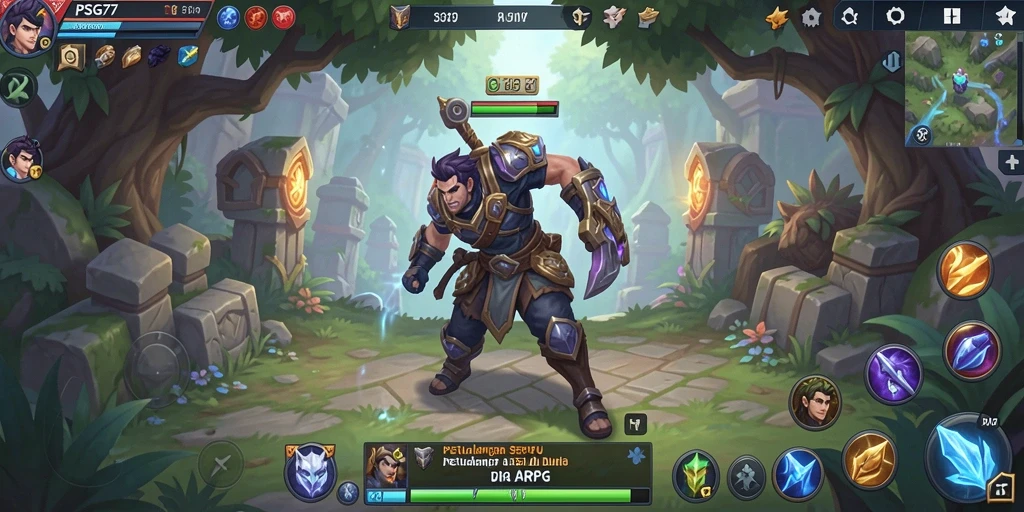 Tampilan gameplay PSG77 saat bertempur dengan monster epik.