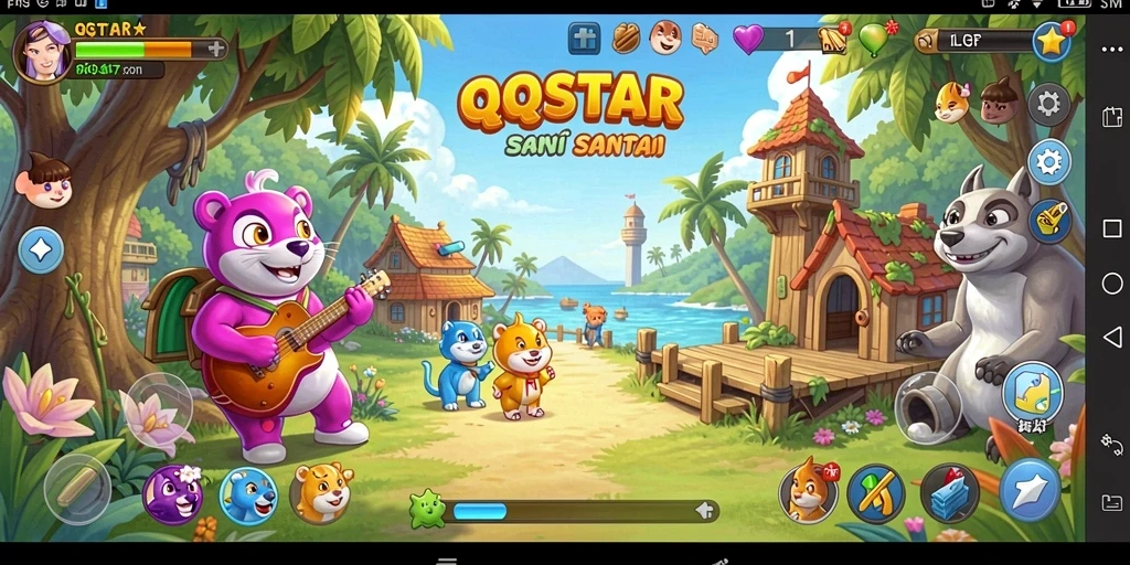 Tampilan gameplay seru di QQSTAR, penuh tantangan dan keseruan.