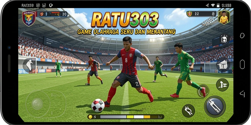 Tampilan seru dari gameplay <strong>RATU303</strong> dalam pertandingan olahraga.