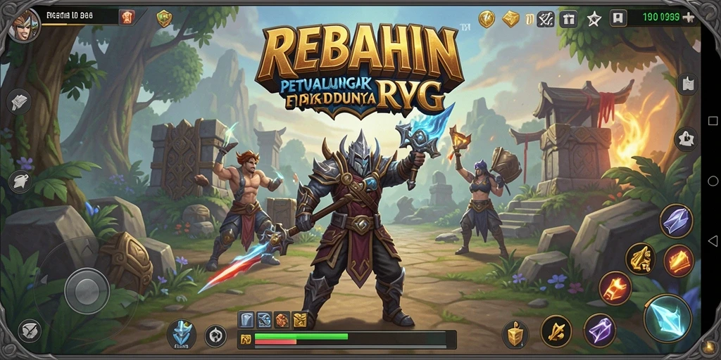 Gameplay epik dalam REBAHIN yang memikat para pemain RPG.
