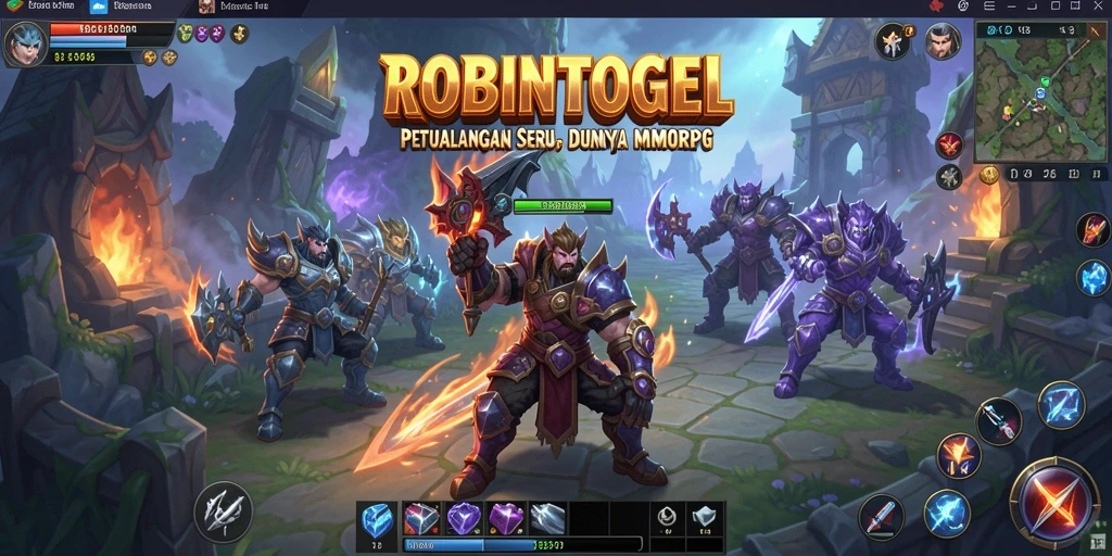 Tampilan gameplay seru di ROBINTOGEL yang penuh aksi.