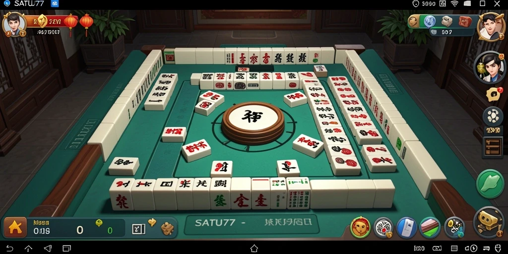 Tampilan seru SATU77 saat bermain Mahjong.