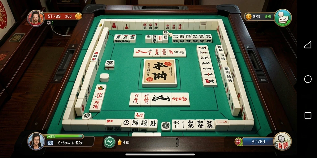 Screenshot gameplay ST789 menampilkan aksi seru dalam permainan Mahjong.