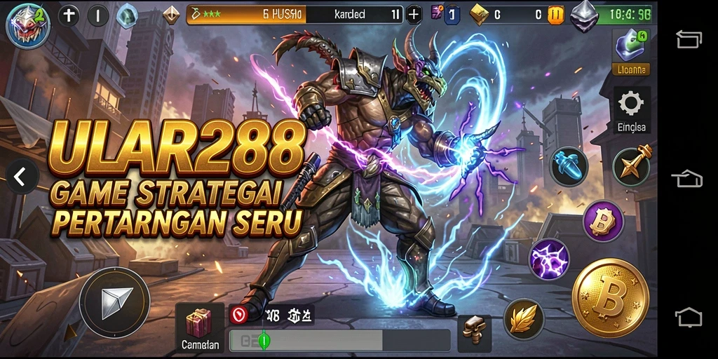 Tangkapan layar menampilkan aksi pertempuran di ULAR288 dengan grafis menawan.