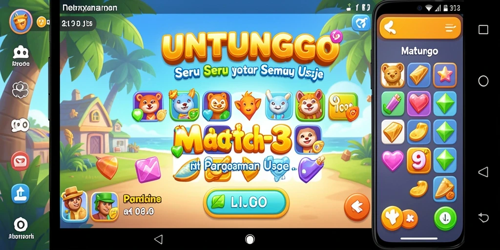Tampilan gameplay seru <strong>UNTUNGGO</strong> menampilkan kombinasi elemen yang menantang.