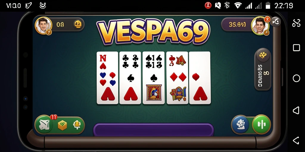 Tampilan gameplay seru di VESPA69 dengan aksi domino menegangkan.
