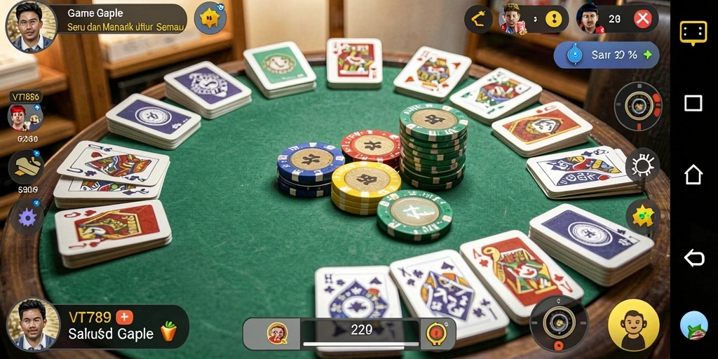 Tampilan gameplay gaple yang seru di VT789.